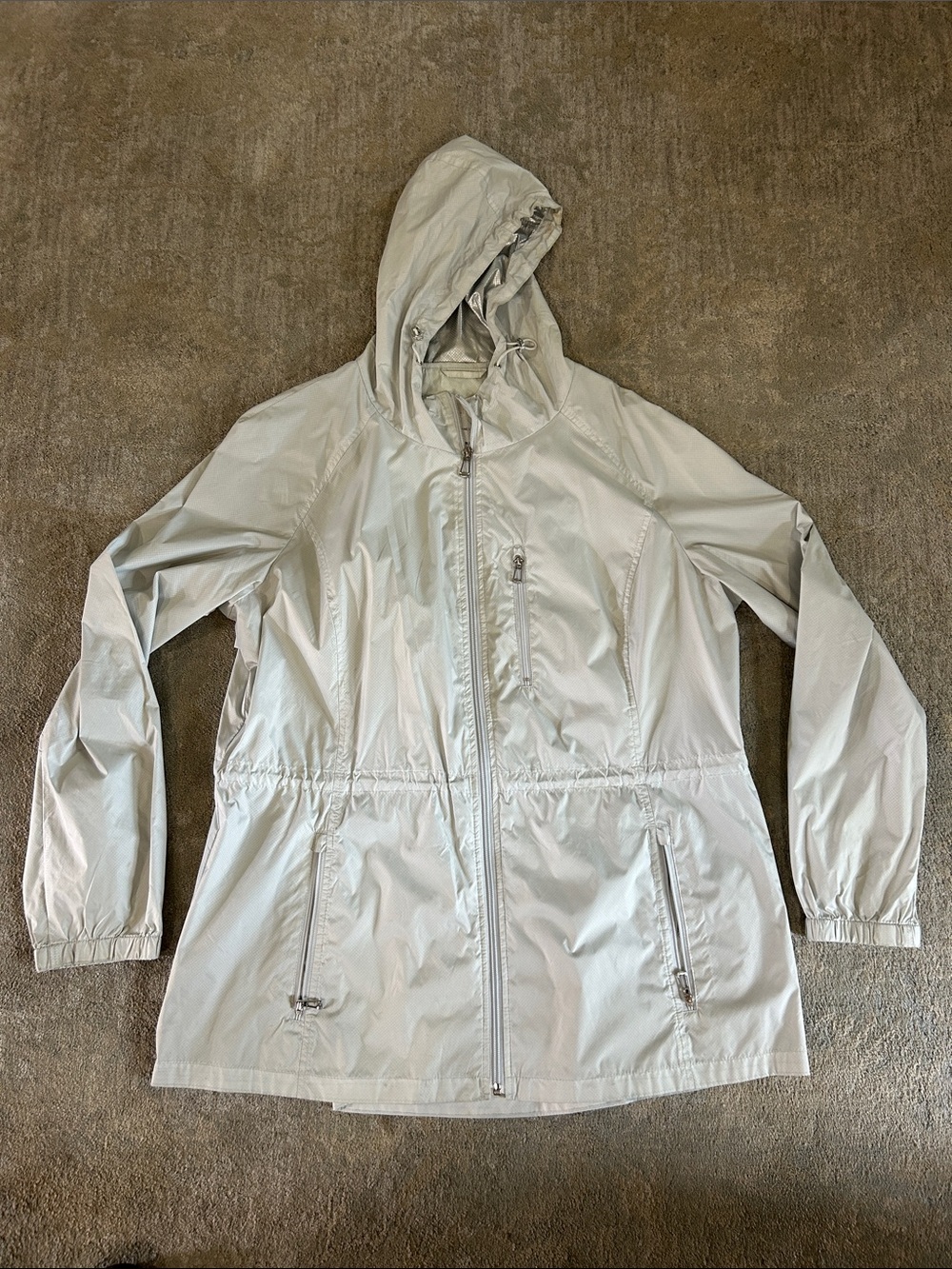 Calvin Klein Light Gray Hooded  Jacket- Women’s